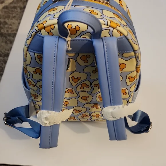 Loungefly Disney Mickey Mouse Breakfast Waffle Scented Backpack. NWT - Picture 13 of 14
